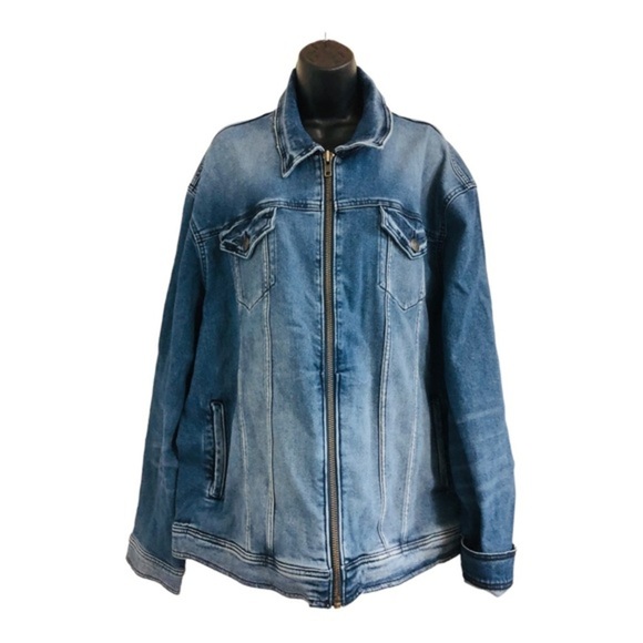 Rock & Republic Men’s Denim Zippered moto bomber jacket size 2XL brand new - Picture 9 of 16